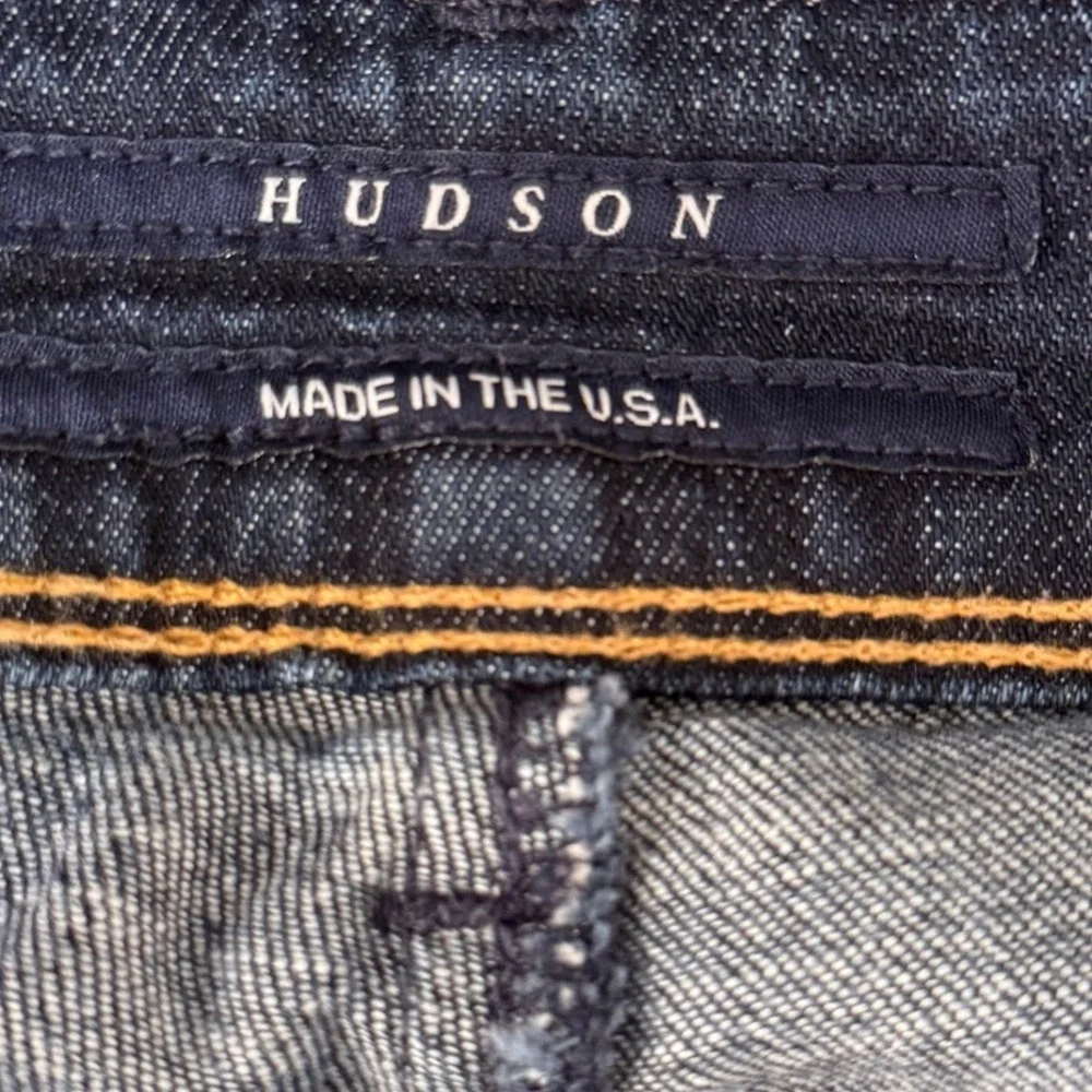 Hudson Collin Skinny Jeans 27 Straight Dark Wash Flap Pocket USA Y2K Indie 00s